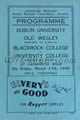 Dublin University Old Wesley 1950 memorabilia